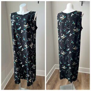 90s Black Floral Dress